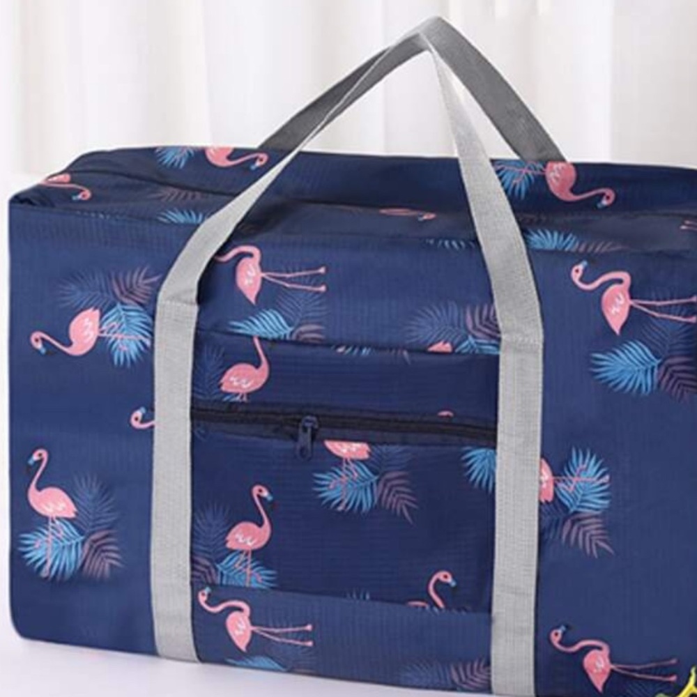 Lightweight packable flamingo tote carry on bag NEW